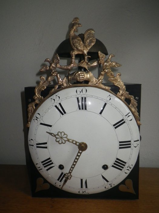Ρολόι τοίχου - Ρολόι Comtoise - Σιδερένιος ορείχαλκος μπρούτζος - 1750-1800
