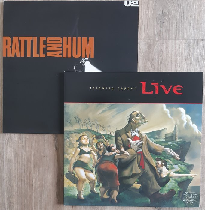 Live, U2 - Throwing Copper / Rattle And Hum - Több cím - 2xLP Album (dupla album) - 180 gram, Reissue, Újrakevert - 1988