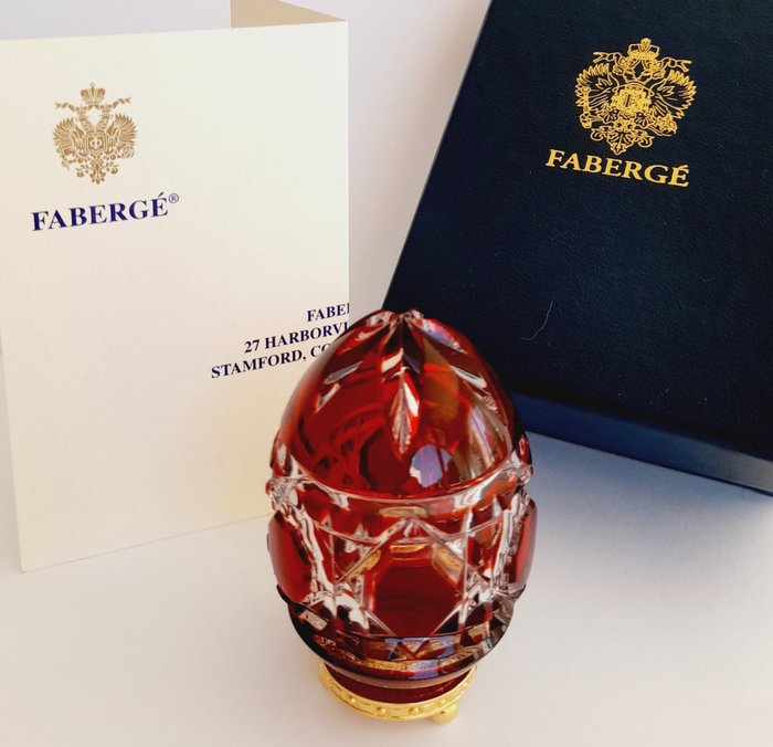 法貝熱彩蛋 - 1990年第一版。 - Fabergé Impérial (Firmado-Numerado-Certificado-Caja) - 水晶, 鍍金