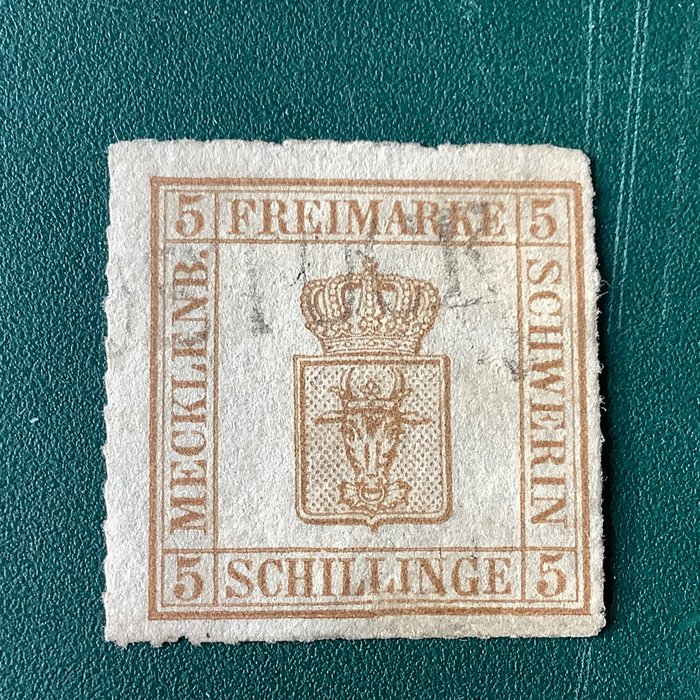 Wielkie Księstwo Meklemburgii-Schwerin 1864 - Herb 5 Schillingów - zatwierdzony Rohr - Michel 8