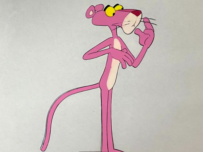 The Pink Panther Show (1970) - 1 Original Animation Cel och teckning av Rosa Pantern