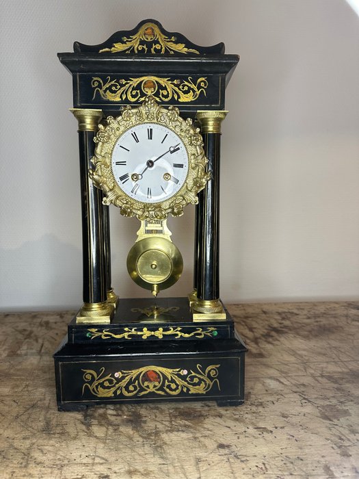 Relógio de lareira - Relógio de pórtico - Napoleão III - Madeira - 1850-1900