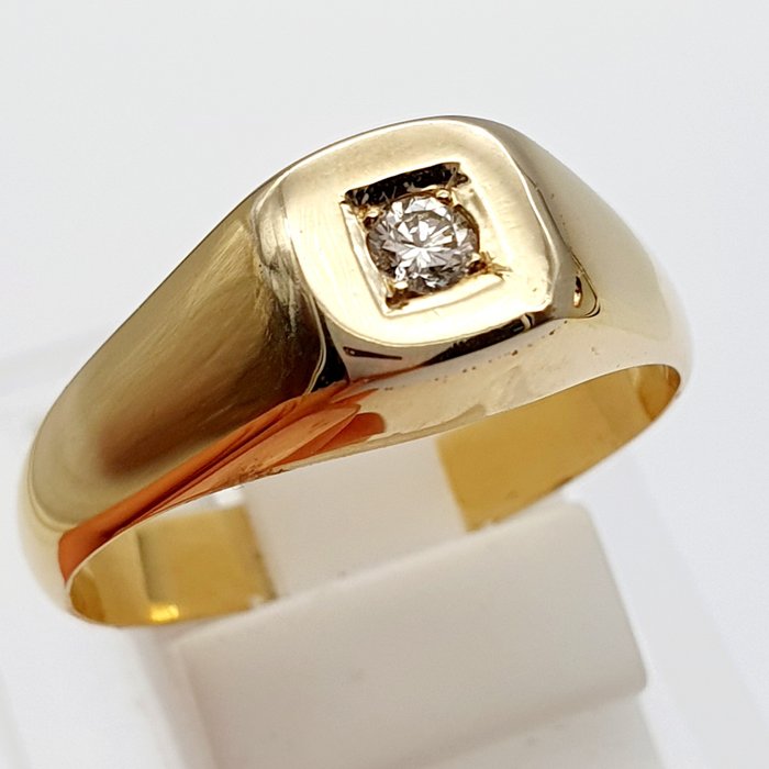 Δαχτυλίδι - 18 καράτια Κίτρινο χρυσό Διαμάντι