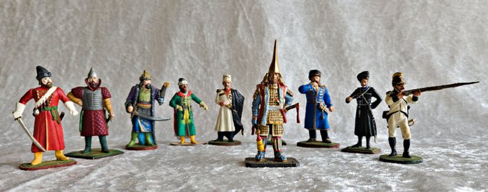 Del Prado, other Brands - Militär miniatyrfigur - Asian and Persian warriors (total 884 gram) -  (10) - Plåt