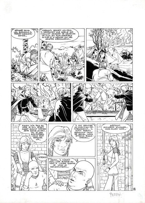 Ferry - 1 Original page - Ian Kaledine 6 - Het gloeiende mes - 1987