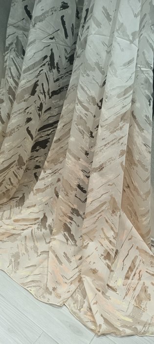 Bellissimo pezzo tessuto organza astratto colore sfumato 360x280 cm - Abstrakt - Tekstil  - 360 cm - 280 cm