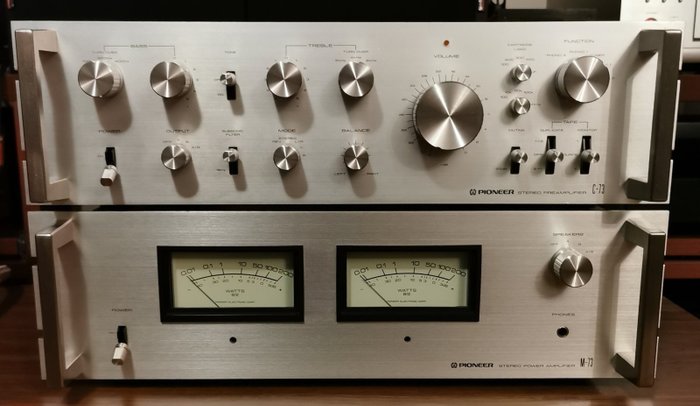 Pioneer - Preamplificatore C-73, Amplificatore di potenza M-73 - Set stereo