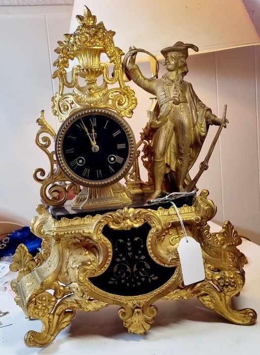 Relógio de lareira - Zinco - 1870-1880