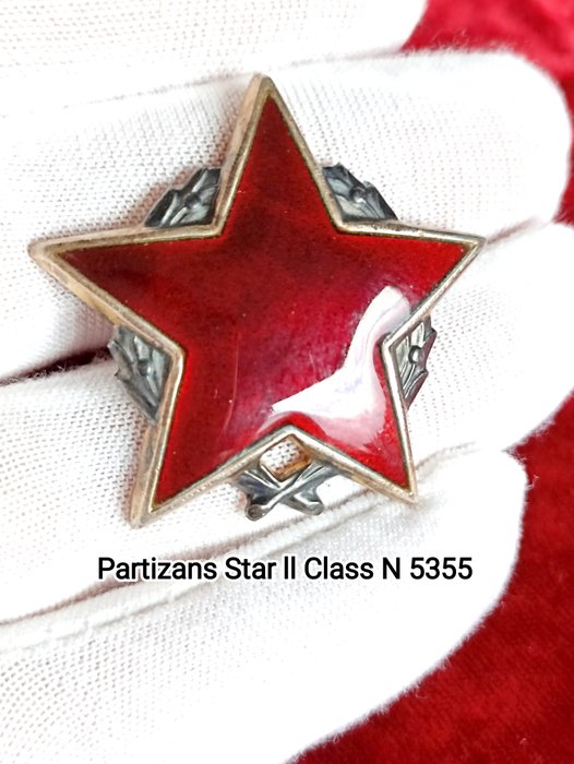 Jugoslavia - Partisaner - Medalje - Order of Partizans Star N 5355 - 1945