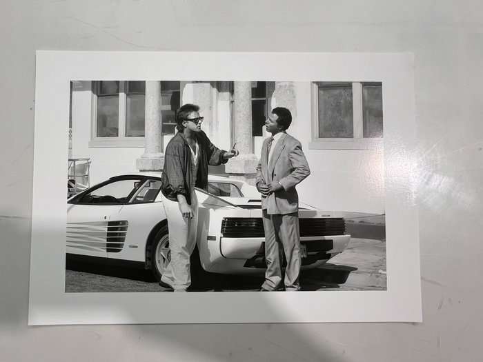 Miami Vice - Classic TV (1984–1989) - Don Johnson - "Sonny Crockett" & Philip Michael Thomas - Collector Image - Size 42x30 cm -Gallery Stamp - Limited- 100% new - Never Exposed - - Flat shipped !