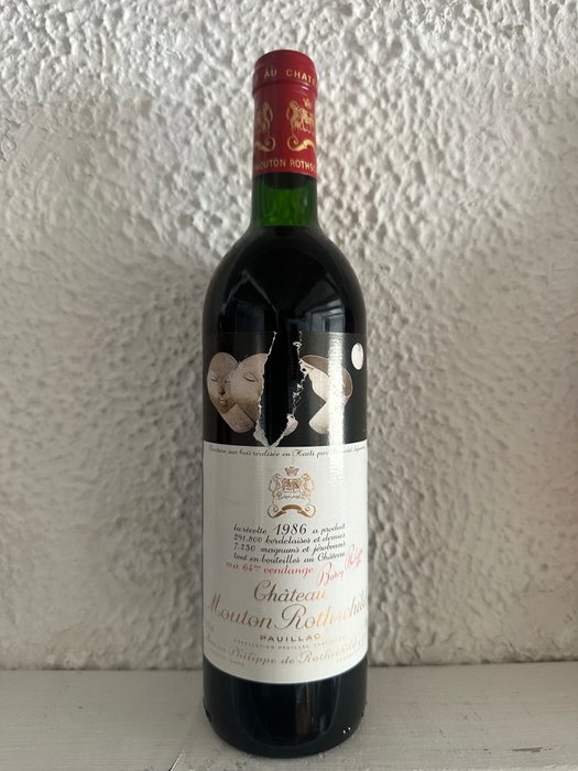 1986 Chateau Mouton Rothschild - 波雅克 1er Grand Cru Classé - 1 Bottle (0.75L)