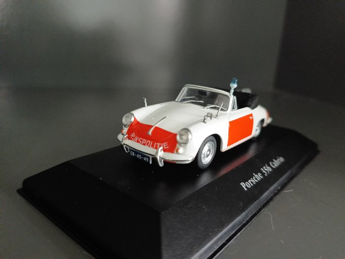 Altaya 1:43 - 1 - Modellino di auto decappottabile - Porsche 356 cabrio Rijkspolitie