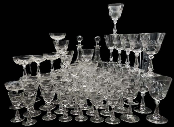 Val Saint Lambert - 饮水玻璃杯 (58) - 弗洛里安 - 水晶