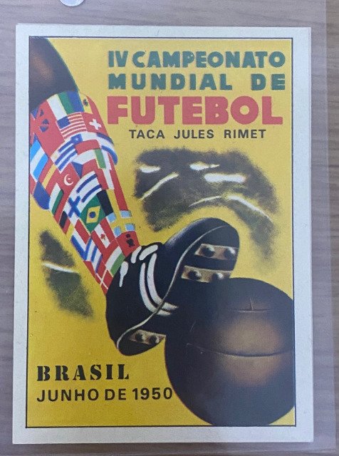 Panini - World Cup Mexico 70 - Poster Brasil 1950 - Red/Black - 1 Sticker