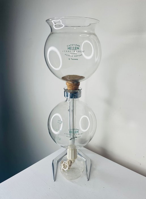 Hellem / Pyrex - 咖啡壶 (1) - Siphon à 8 tasses - 玻璃