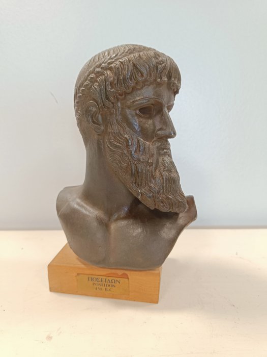 Busto, Poseidon - 25 cm - Cerâmica