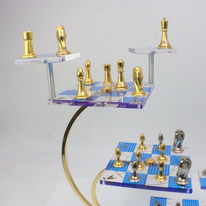 Chess set - Franklin Mint - Star Trek - 22 Carat Gold Plated & 925 Sterling Silver Plated