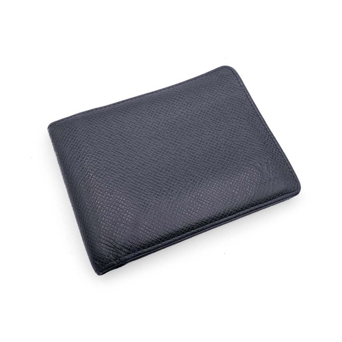 Louis Vuitton - Black Taiga Leather Multiple Bifold Wallet - Damplånbok