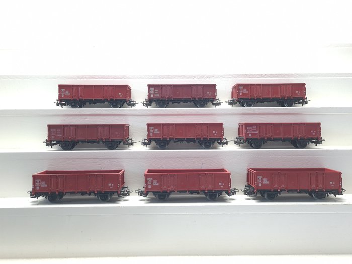 Märklin H0 - 4639 - Vagão de carga de modelismo ferroviário (9) - 9 vagões de carvão - NS