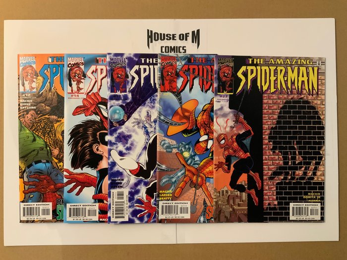 Amazing Spider-Man (1999 Series) # 12, 14, 17, 21 & 27 No Reserve Price! - appearance Sinister Six! John Byrne art! Very High Grade! - 5 Comic collection - Ensipainos - 1999/2000