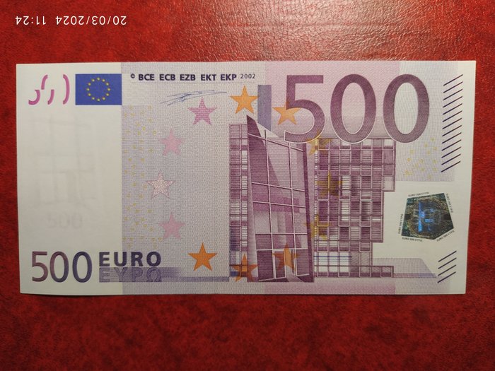 Den Europæiske Union - Italien. 500 Euro 2002 - Duisenberg J001