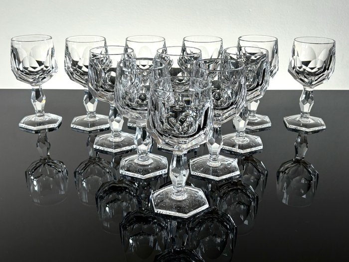 Set di bicchieri (12) - Bicchieri da vino - Vetro legato a piombo