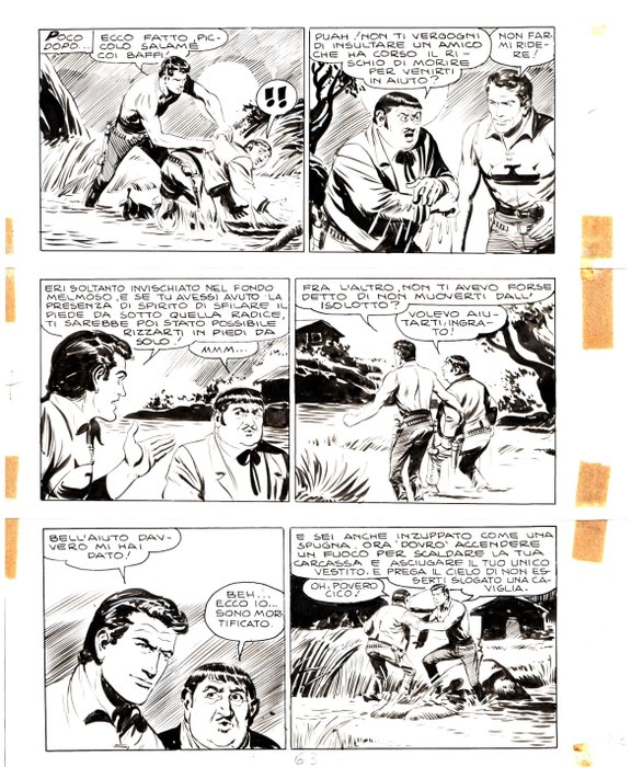 Ferri, Gallieno - 1 Original page - Zagor #6 - "La lancia spezzata" - 1965