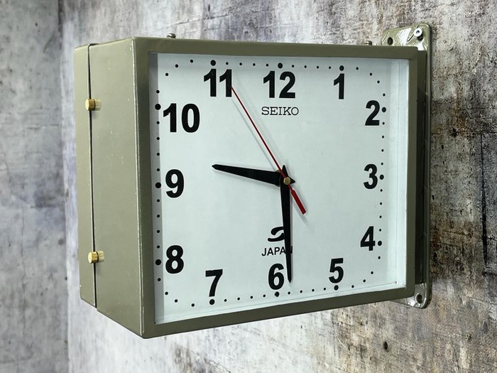Wall clock - Ship's clock - Seikosha CO. LTD Seiko Dual Face Slave Clock - Glass, Steel - 1970-1980