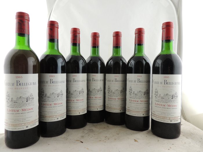 1985 Château Bellegrave - 利斯特拉克梅多克 Cru Bourgeois - 7 Bottles (0.75L)
