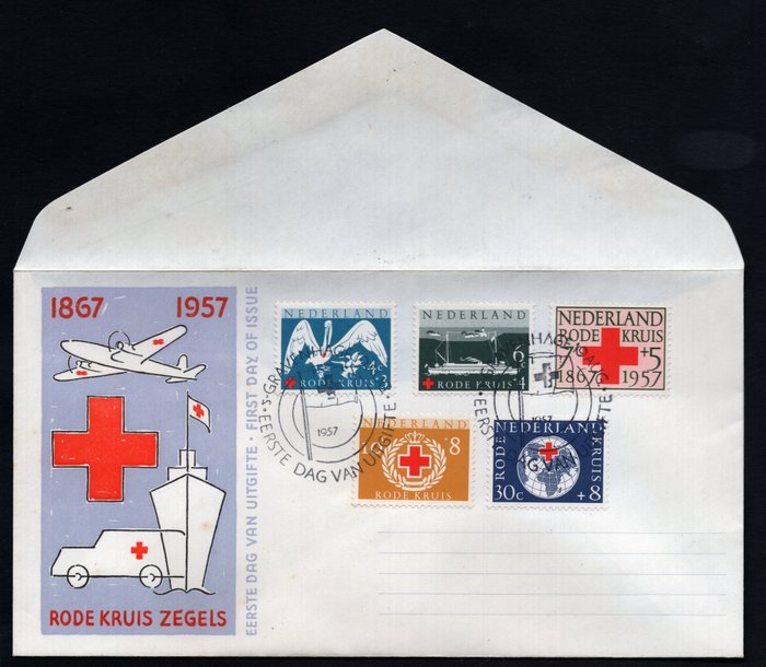 Ολλανδία 1957 - Γραμματόσημα Ερυθρού Σταυρού - Δωρεάν αποστολή σε όλο τον κόσμο - NVPH E31