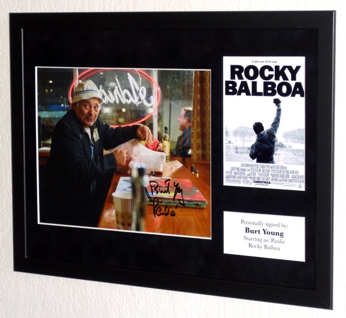 Rocky - Burt Young (Paulie) † Premium Framed, signed, Certificate of Authenticity