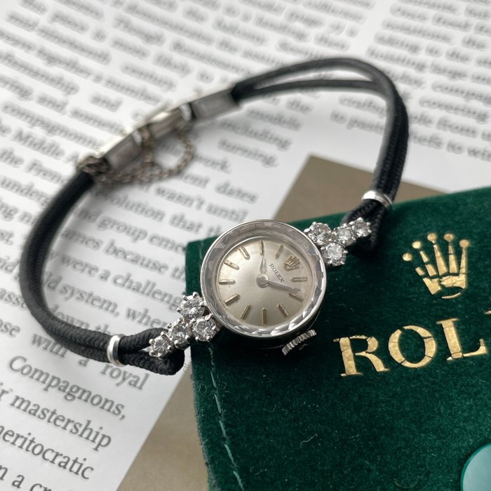 Rolex - Vintage Ladies Cocktail Watch in White Gold - Dame - 1960-tallet