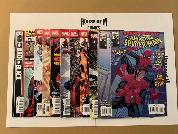Amazing Spider-Man (1999 Series) 11 Comics # 543, 545, 547, 549, 551, 552. 553, 554, 557, 559 & 562 No Reserve Price! - Very High Grade! - 11 Comic collection - EO - 2007/2008