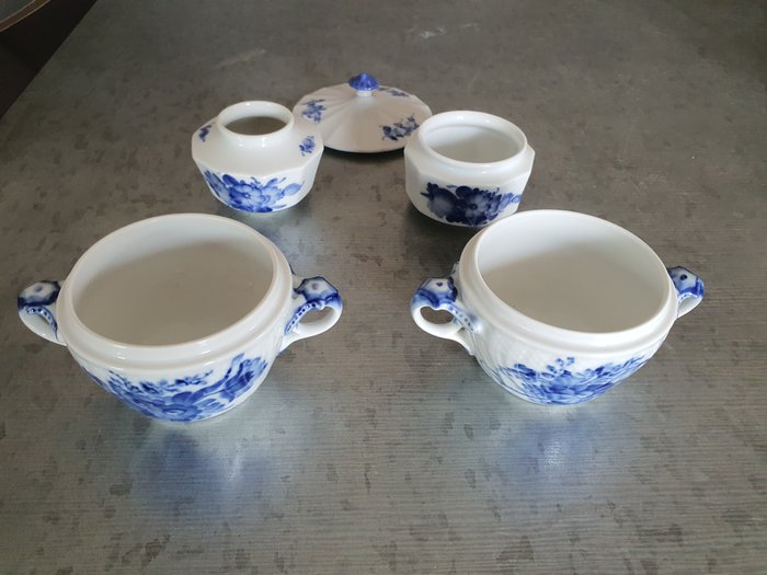 Royal Copenhagen - 咖啡/茶杯具組 (5) - blue flower - 瓷器