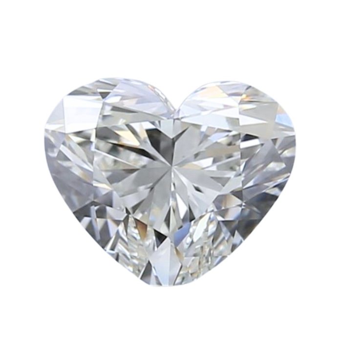 1 pcs Diamant - 0.80 ct - Cœur - G, ----No Reserve Price---Gorgeous Heart Diamond-- - VVS2