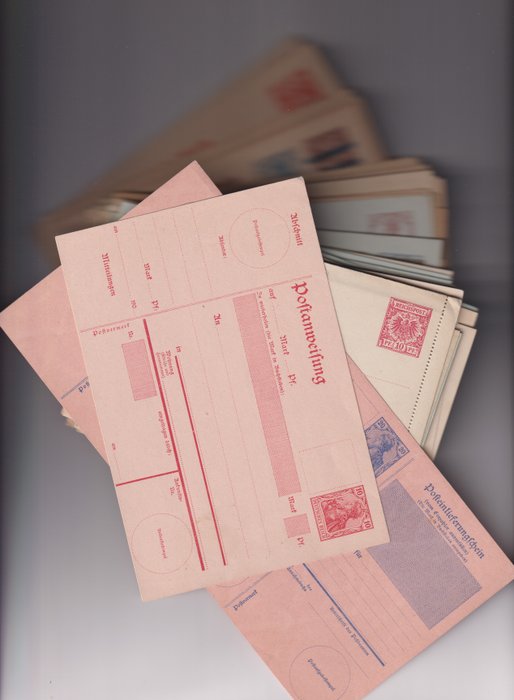 德意志帝國 1876/1920 - 帝國郵政文具收藏直到通貨膨脹只有造幣廠從未鉸鏈