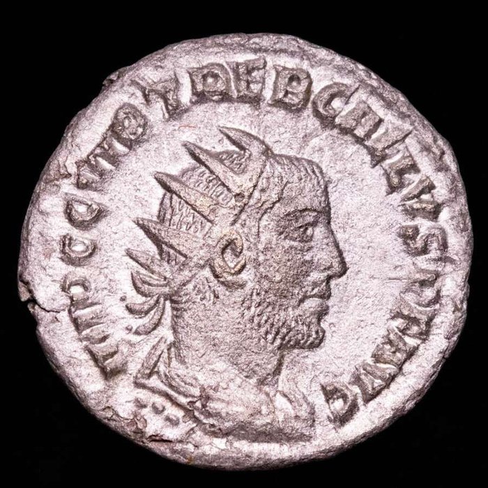 Império Romano. Treboniano Galo (251-253 d.C.). Antoninianus Minted in Antioch. VBERITAS AVG - Uberitas standing facing, head left, holding purse and cornucopiae