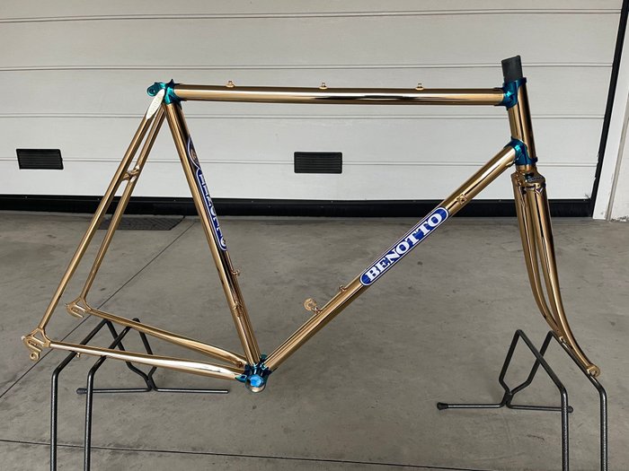 Benotto Gold Blu Cromovelato - 奢華復古 - 腳踏車車架 - 1983