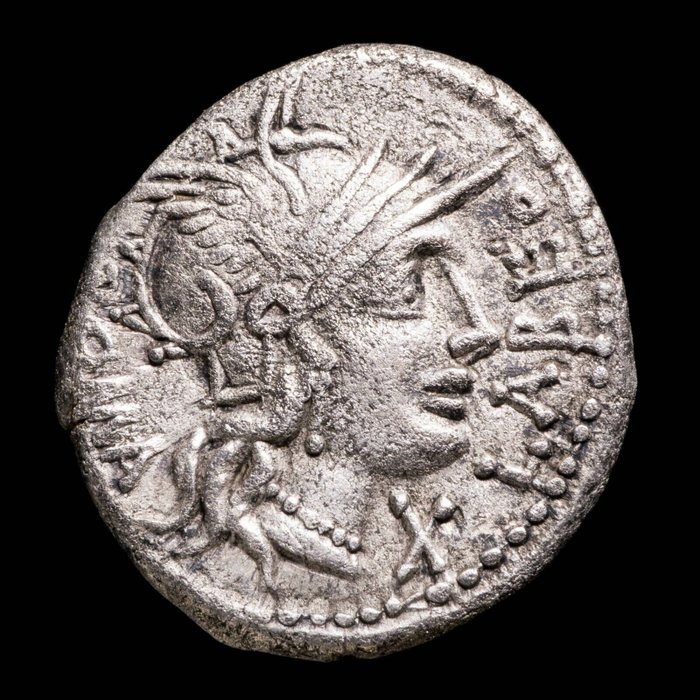 Repubblica romana. Q. Fabius Labeo, 124 BC. Denarius Roma  (Senza Prezzo di Riserva)