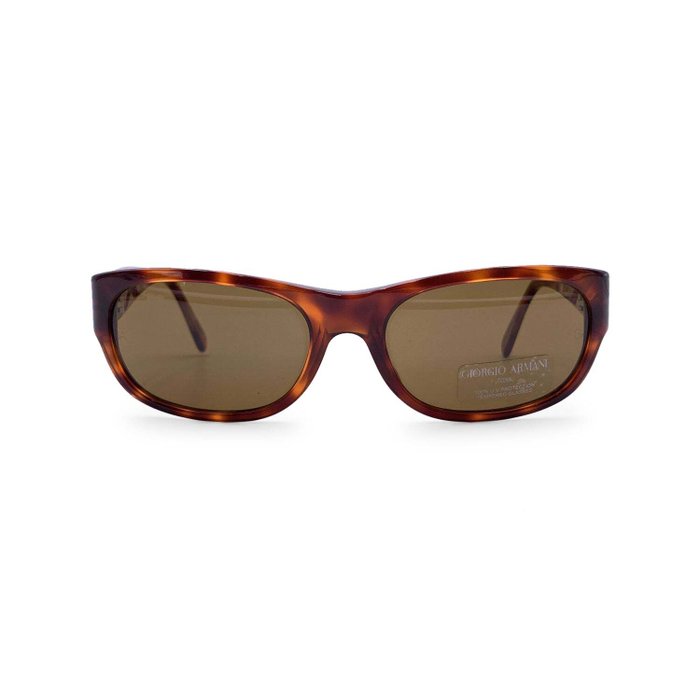 Giorgio Armani - Vintage Brown Rectangle Sunglasses 845 050 140 mm - Sonnenbrillen