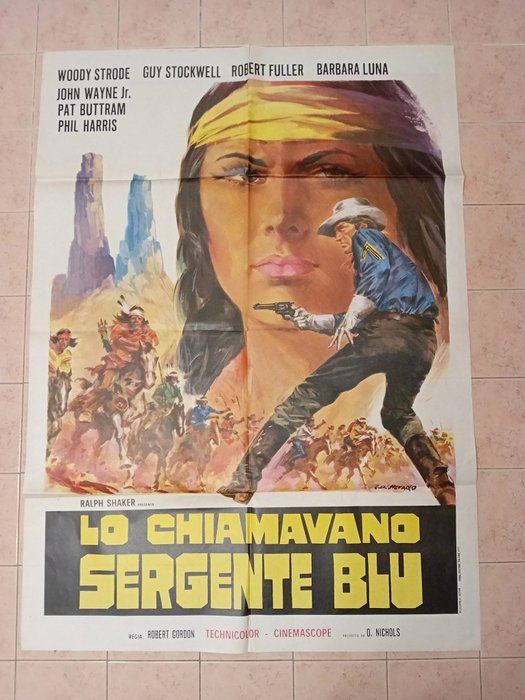 BLUE SERGENT - Italian movie poster WOODY STRODE WESTERN