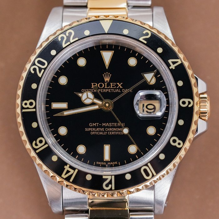 Rolex - GMT-Master II 18K Gold - 16713 - Herre - 1990-1999