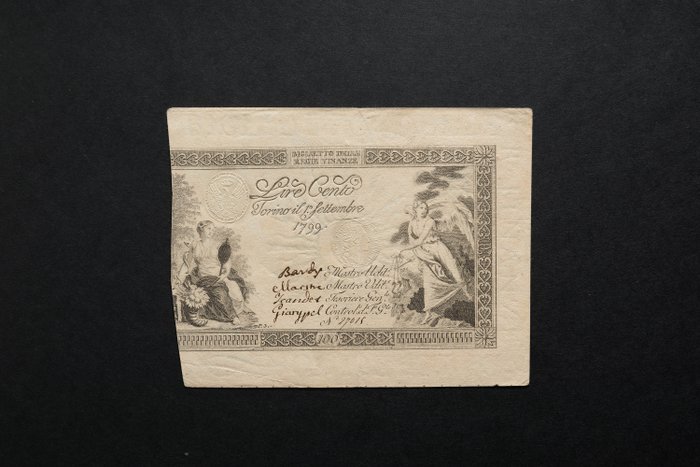 Italien. 100 Lire 1799 Regie Finanze - Pick S132