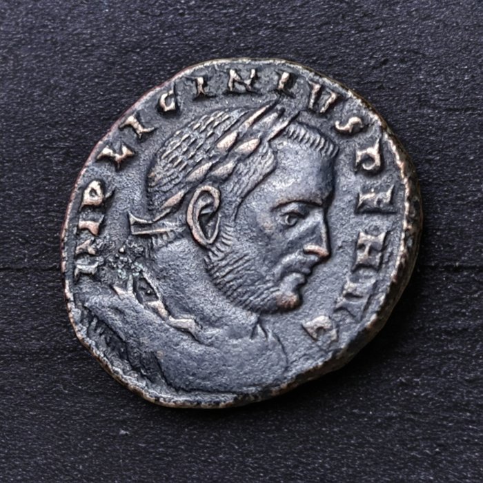 Romeinse Rijk. Licinius I (308-324AD) 2nd officina SOLI INV-I-CTO COMITI. Nummus