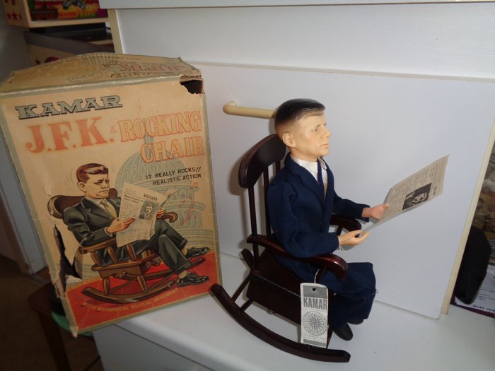 Kamar - 发条锡制玩具 肯尼迪肯尼迪 美国总统 绍克尔斯图尔 - 1960-1969 - 日本