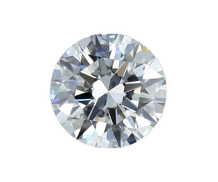 1 pcs 钻石 - 0.70 ct - 圆形, 明亮型 - F, -----No Reserve Price---Ideal Cut Diamond--- - 无瑕疵的