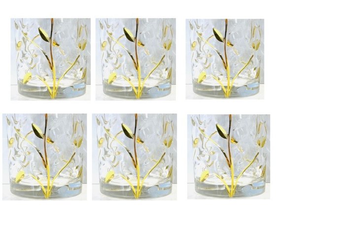 Vetreria Zecchin - Glasservice - handverziertes Glas – 24 Karat Gold