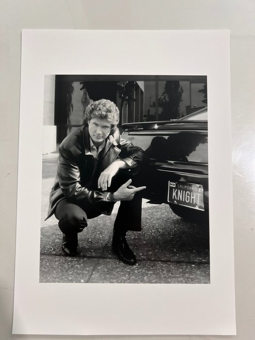 Knight Rider - Classic TV - David Hasselhoff as Michael Knight - Collector Image - Size 42x30 cm -Gallery Stamp - 100% new - Never Exposed - - Flat shipped !