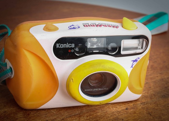 Konica Mermaid Waterproof Big Mini Panoramic lens 35 mm 1: 3,5 fonctionnel 自动对焦取景器相机