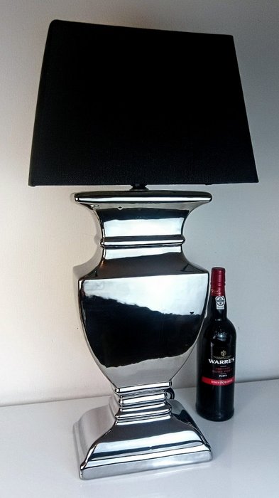 Light Makers - Tafellamp - XXL Glamour Design - 68 cm - Keramiek, Linnen